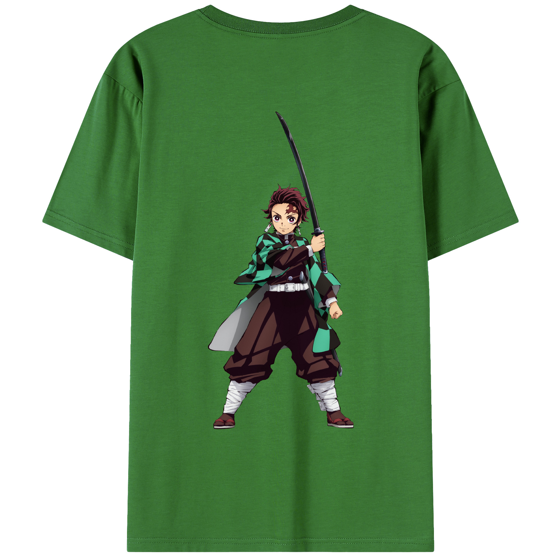 （画像用） 鬼滅の刃 竈門 炭治郎／かまど たんじろう Kamado Tanjirou レディース半袖Tシャツ(バックプリント)